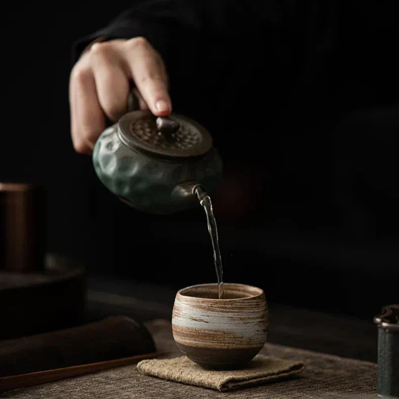 Eren Rustic Brew Ceramic Espresso Cup Set
