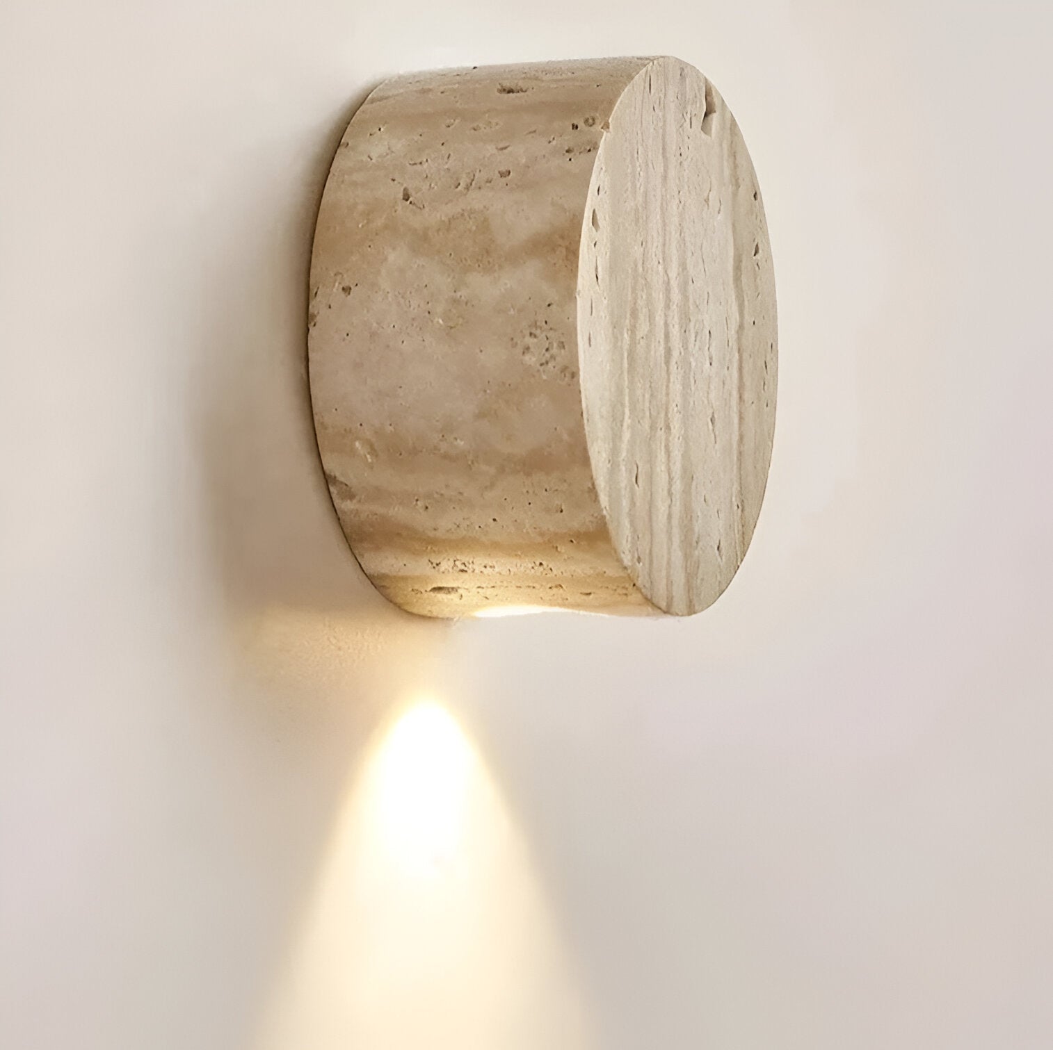 Lumen Travertine Stone Wall Sconce