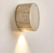 Lumen Travertine Stone Wall Sconce