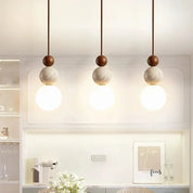 Lumen Cream Stone Bedside Pendant
