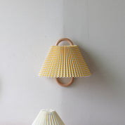 Lumen Wooden Pleated Wall Sconce