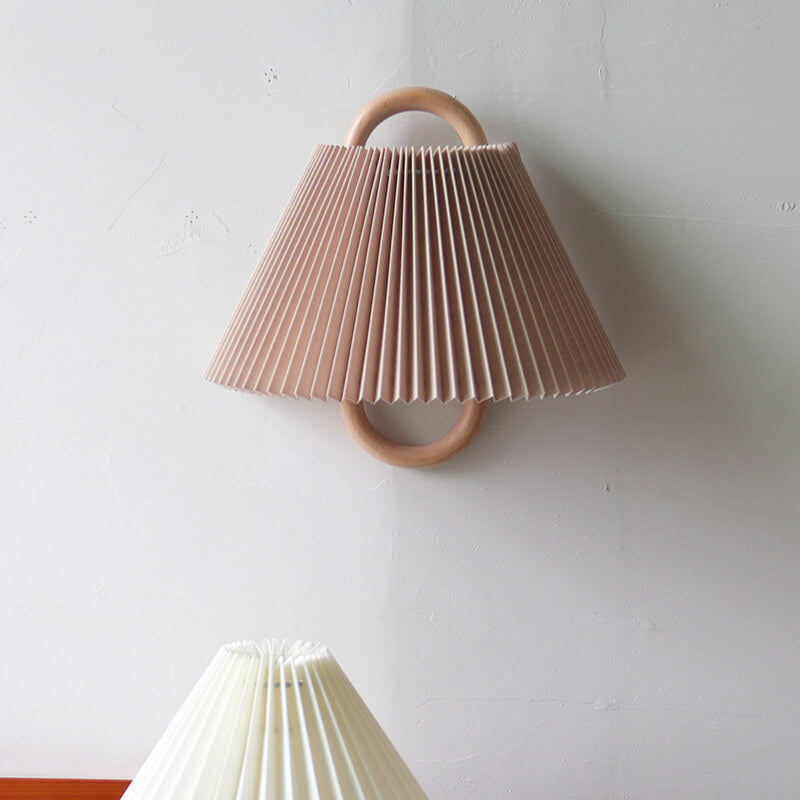 Lumen Wooden Pleated Wall Sconce
