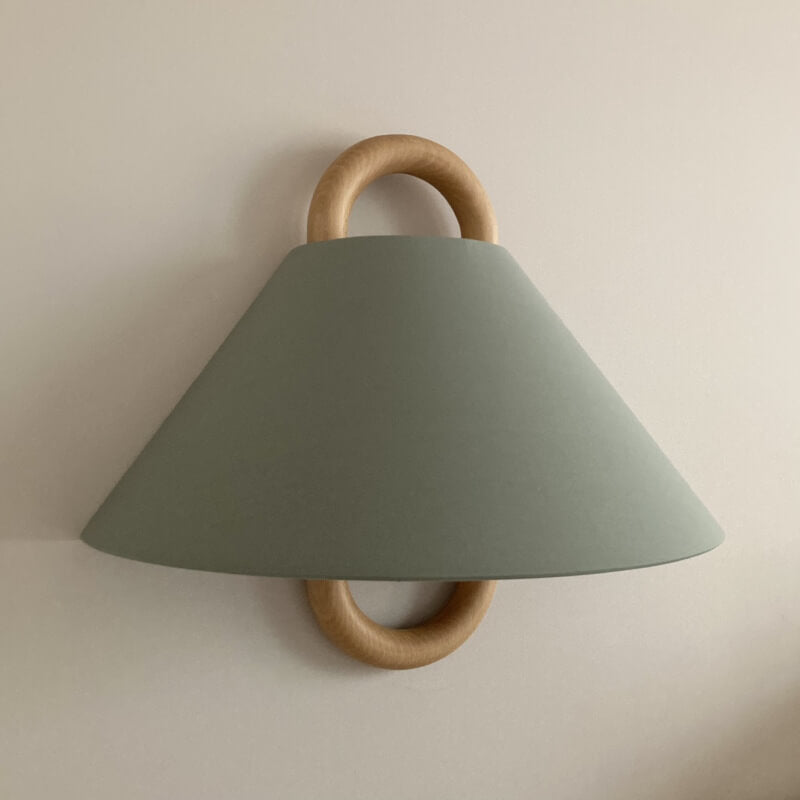 Lumen Wooden Pleated Wall Sconce