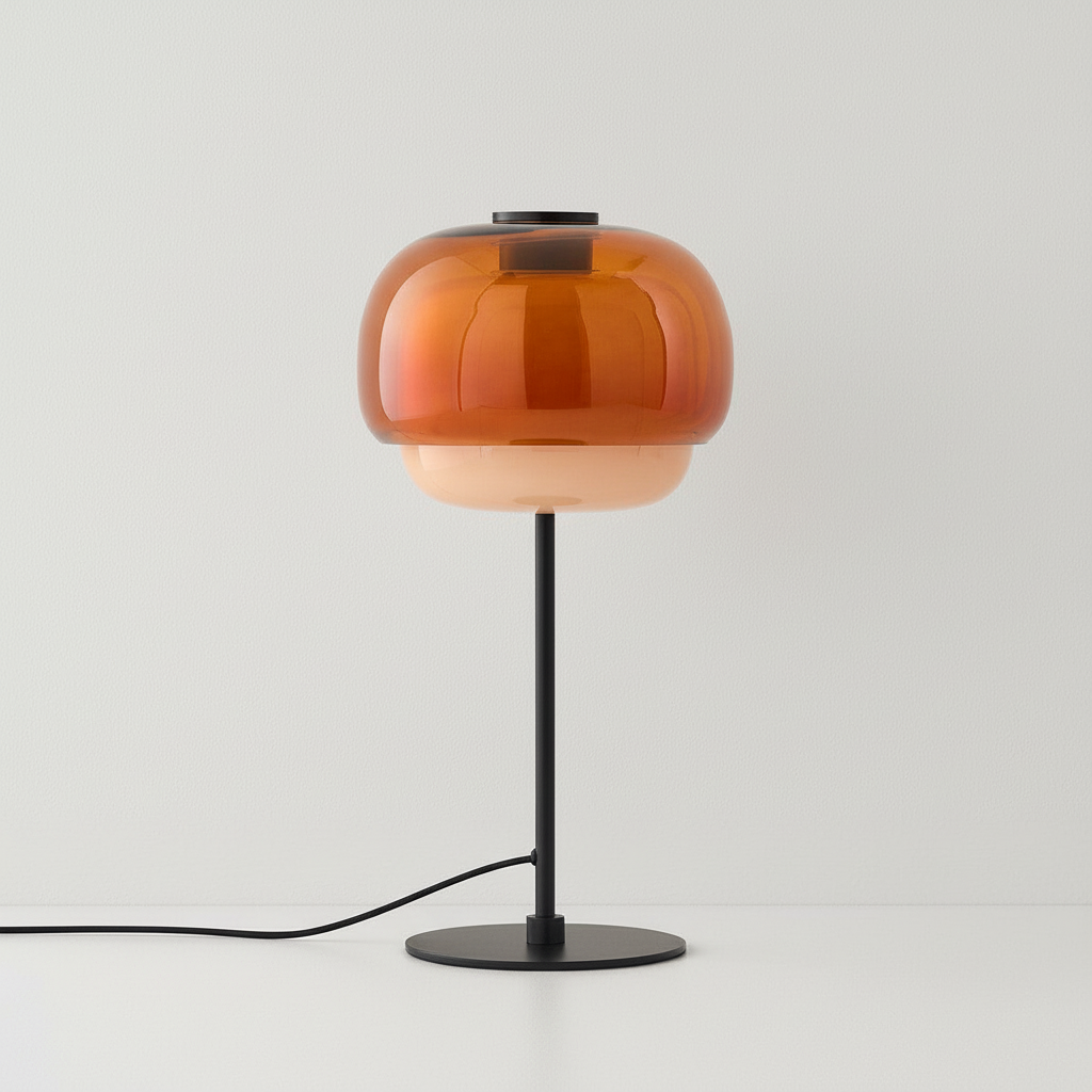 Lumen Sanae Double Dome Glass Table Lamp