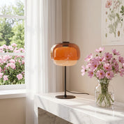 Lumen Sanae Double Dome Glass Table Lamp