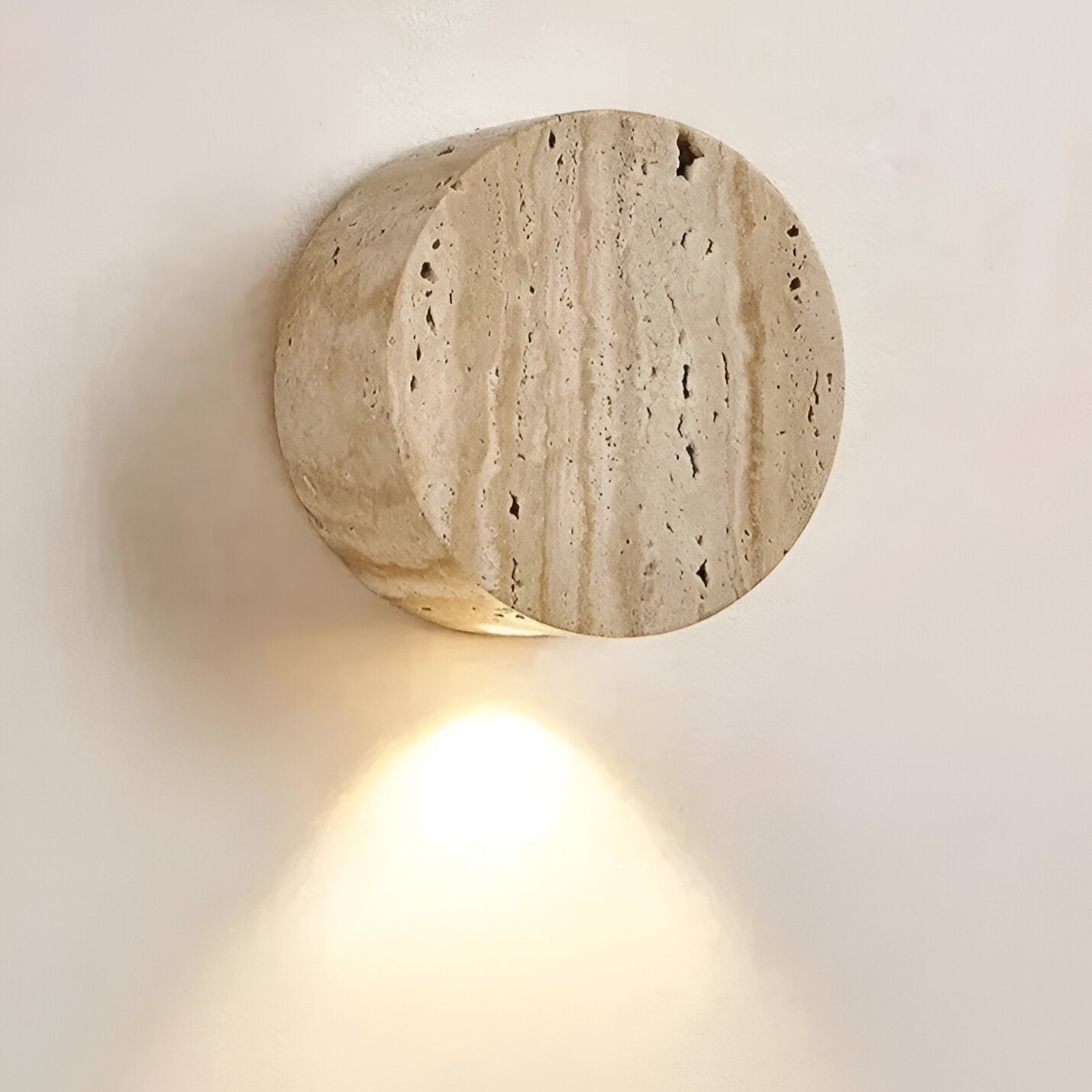 Lumen Travertine Stone Wall Sconce