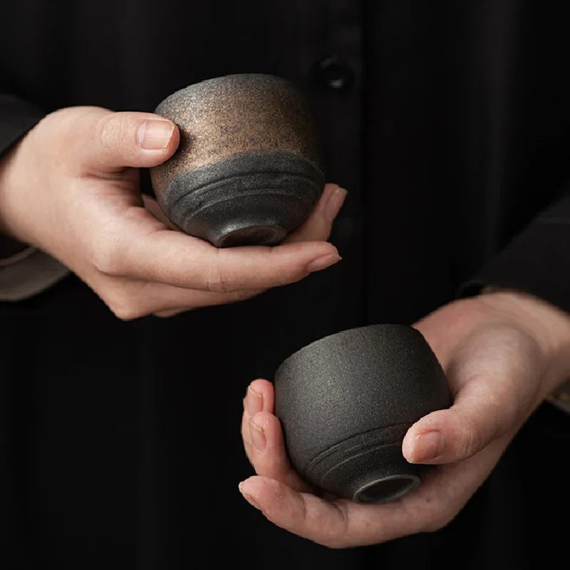 Eren Rustic Brew Ceramic Espresso Cup Set
