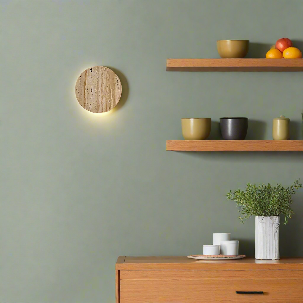 Lumen Travertine Stone Wall Sconce
