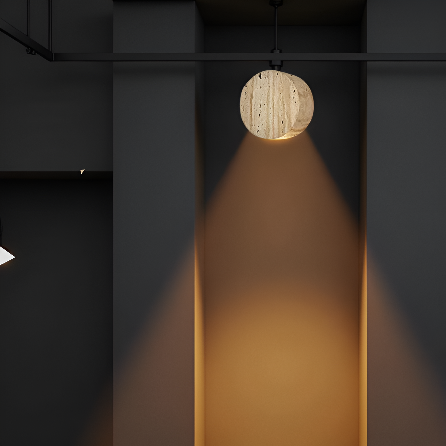 Lumen Travertine Stone Wall Sconce