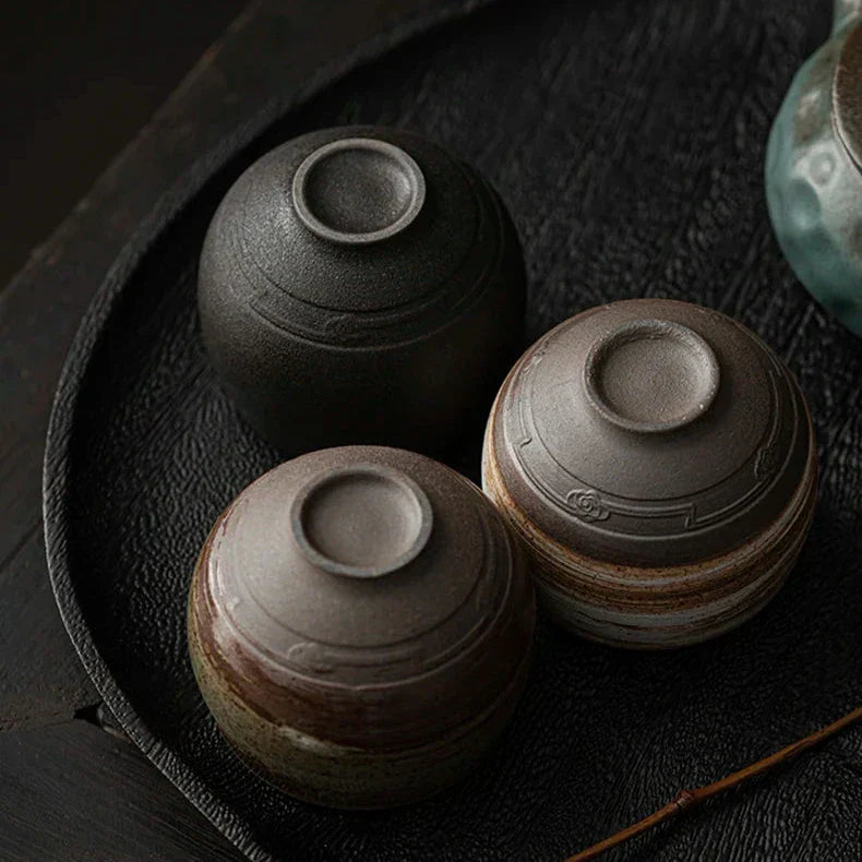 Eren Rustic Brew Ceramic Espresso Cup Set