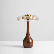Lumen Sculpted Wood Table Lamp