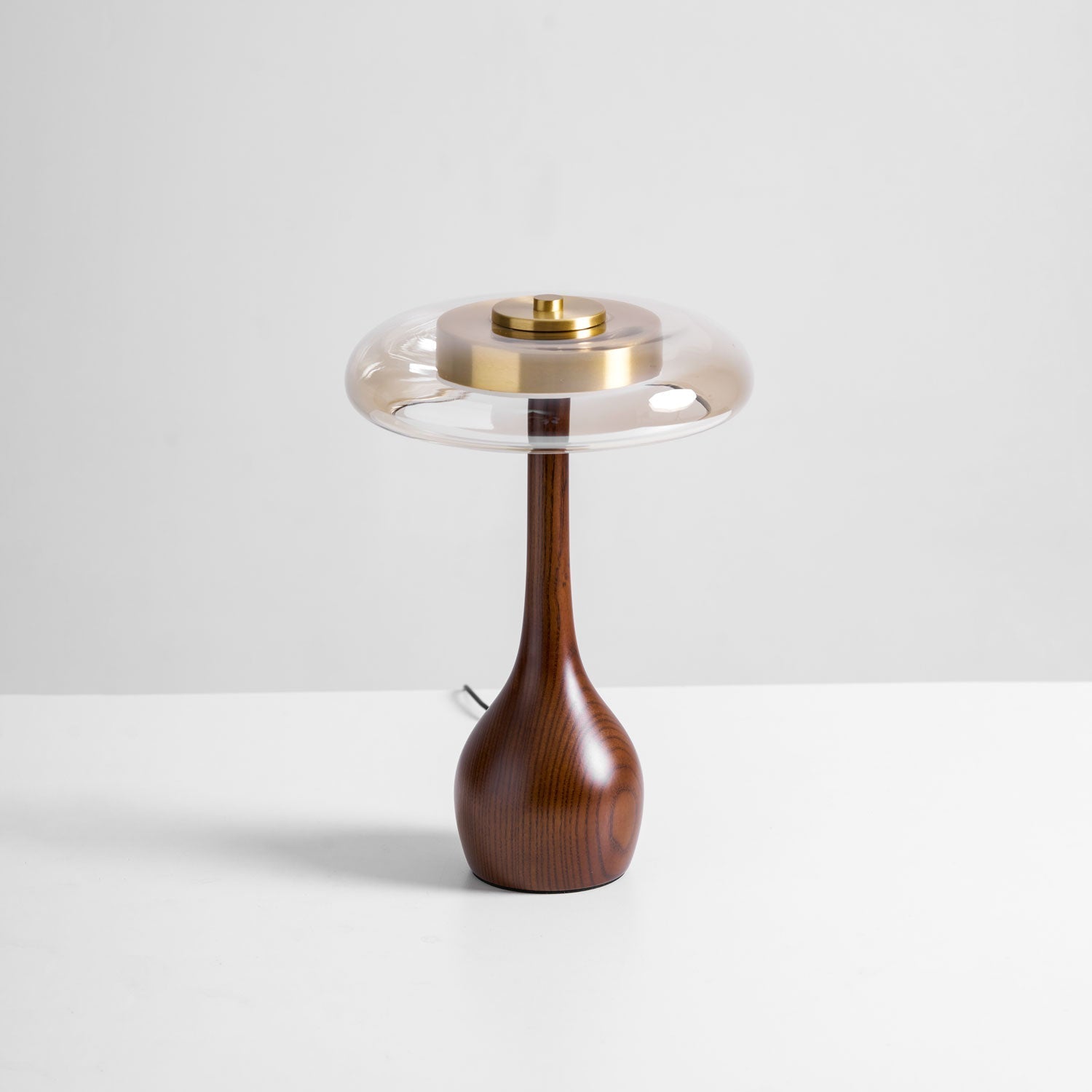 Lumen Sculpted Wood Table Lamp