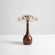 Lumen Sculpted Wood Table Lamp