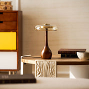 Lumen Sculpted Wood Table Lamp
