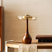 Lumen Sculpted Wood Table Lamp