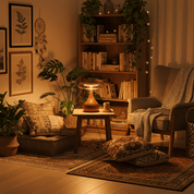 Lumen Sculpted Wood Table Lamp