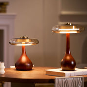 Lumen Sculpted Wood Table Lamp