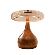 Lumen Sculpted Wood Table Lamp