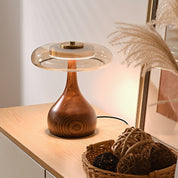 Lumen Sculpted Wood Table Lamp
