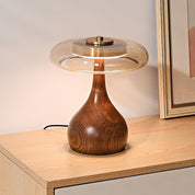 Lumen Sculpted Wood Table Lamp