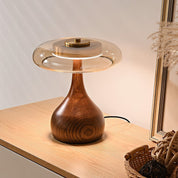 Lumen Sculpted Wood Table Lamp