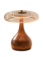 Lumen Sculpted Wood Table Lamp