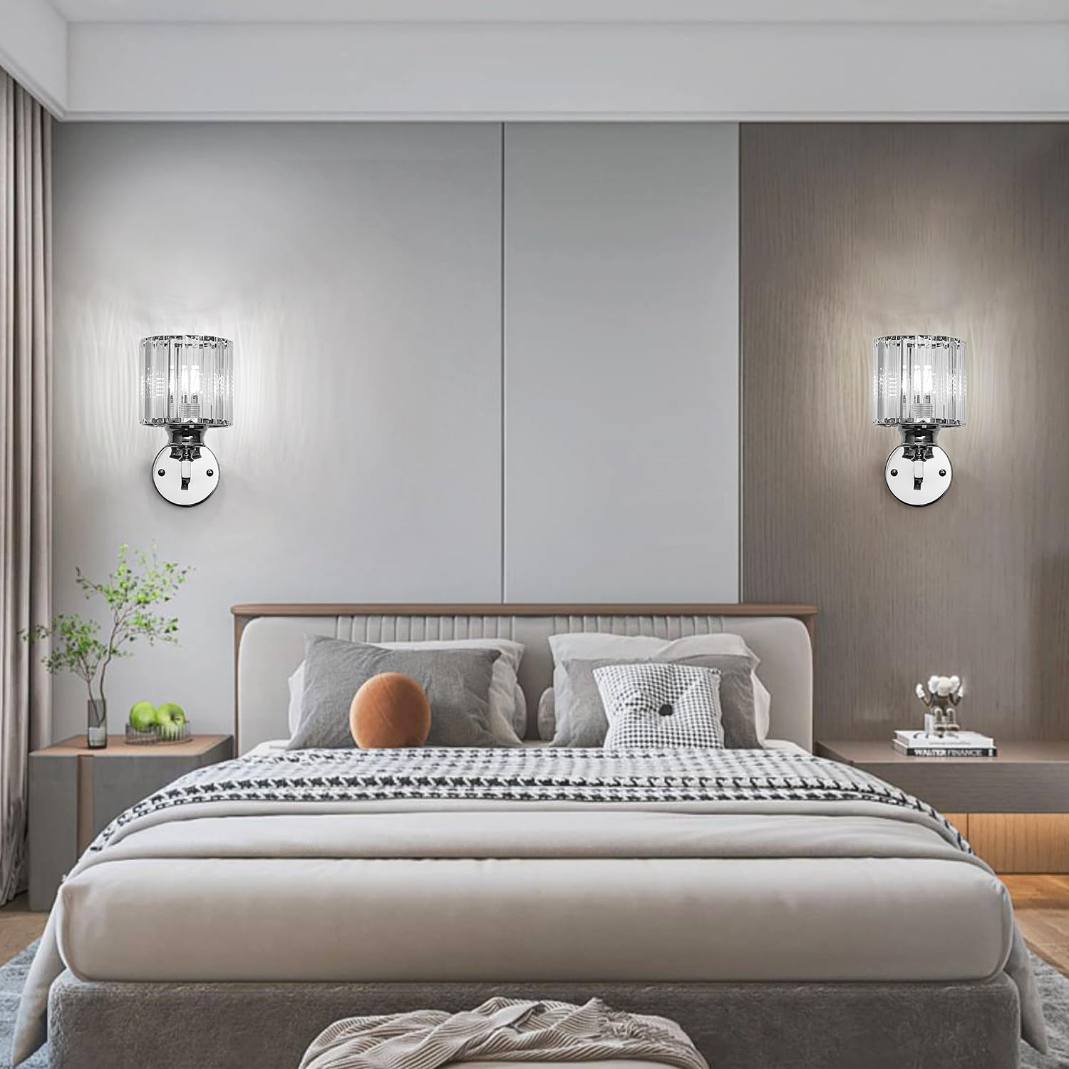 Lumen Crystal Hallway Wall Light