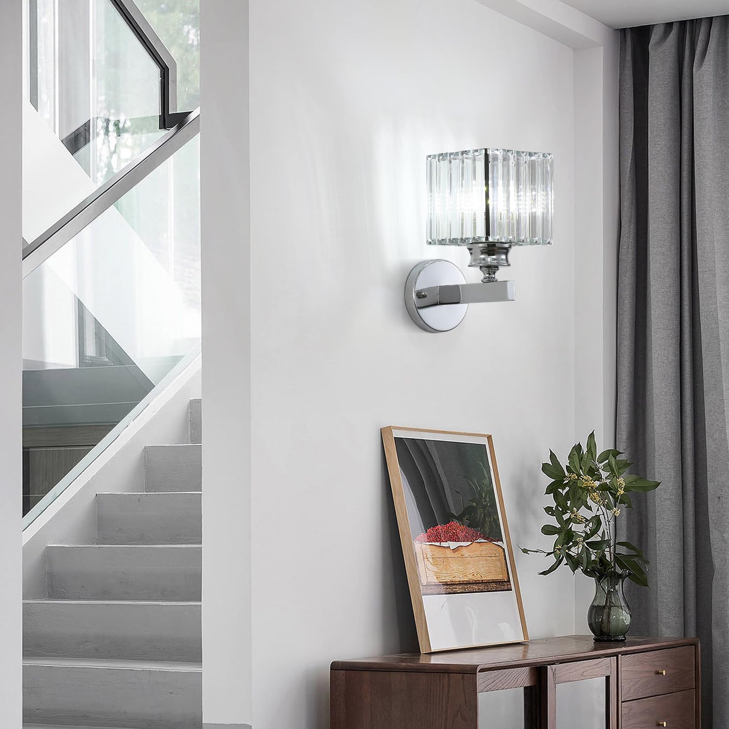 Lumen Crystal Hallway Wall Light