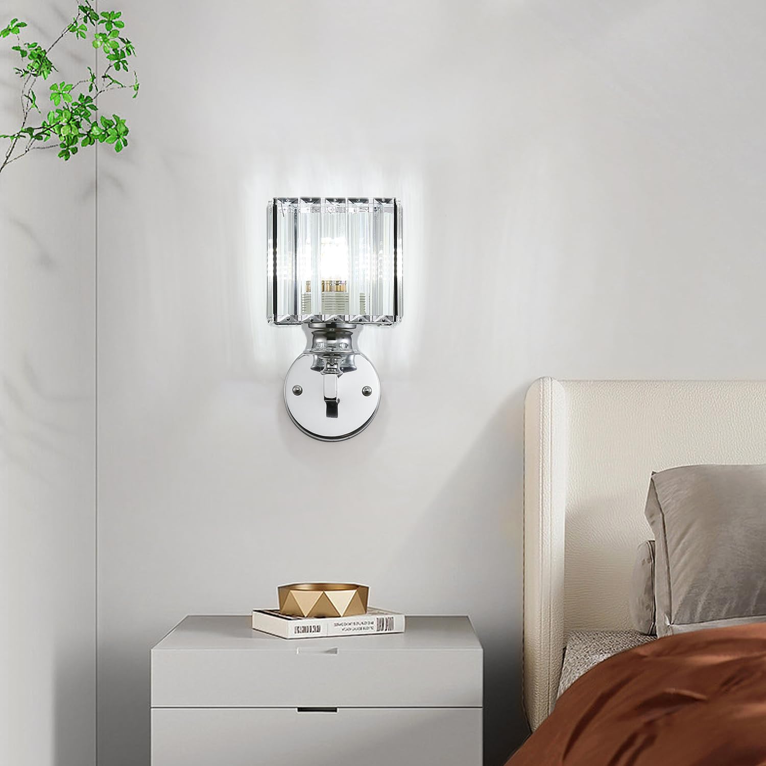 Lumen Crystal Hallway Wall Light