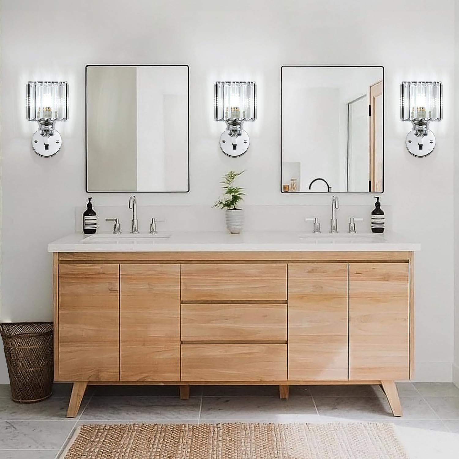 Lumen Crystal Hallway Wall Light