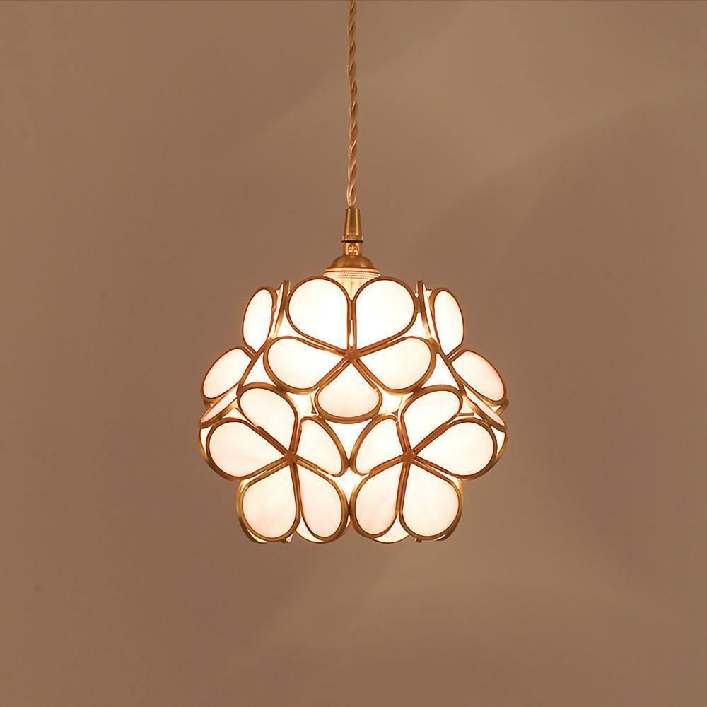 Lumen Glass Petal Louve Pendant Light