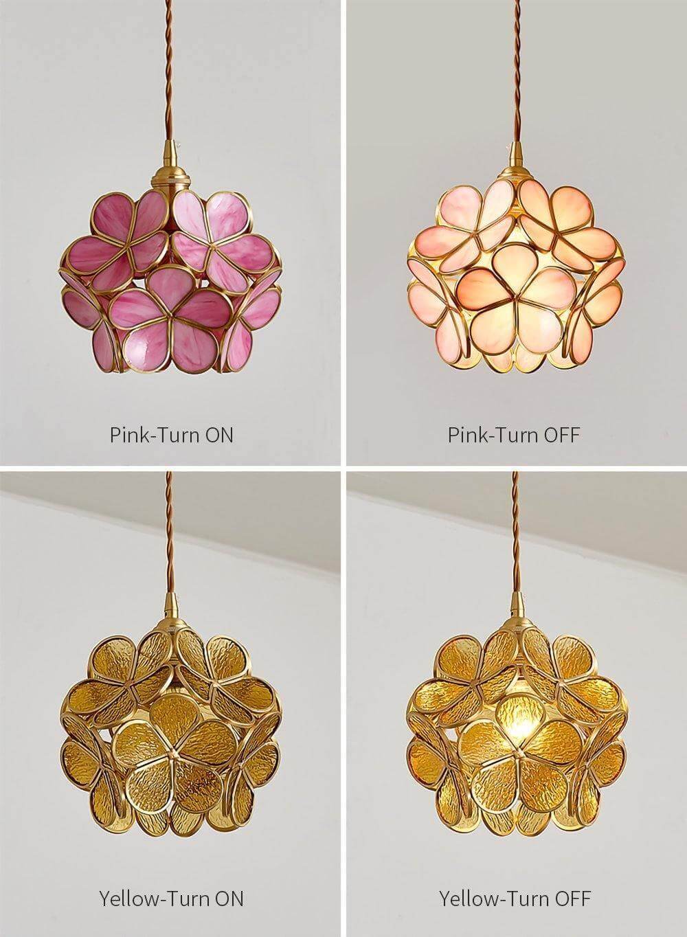 Lumen Glass Petal Louve Pendant Light