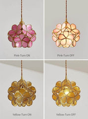 Lumen Glass Petal Louve Pendant Light