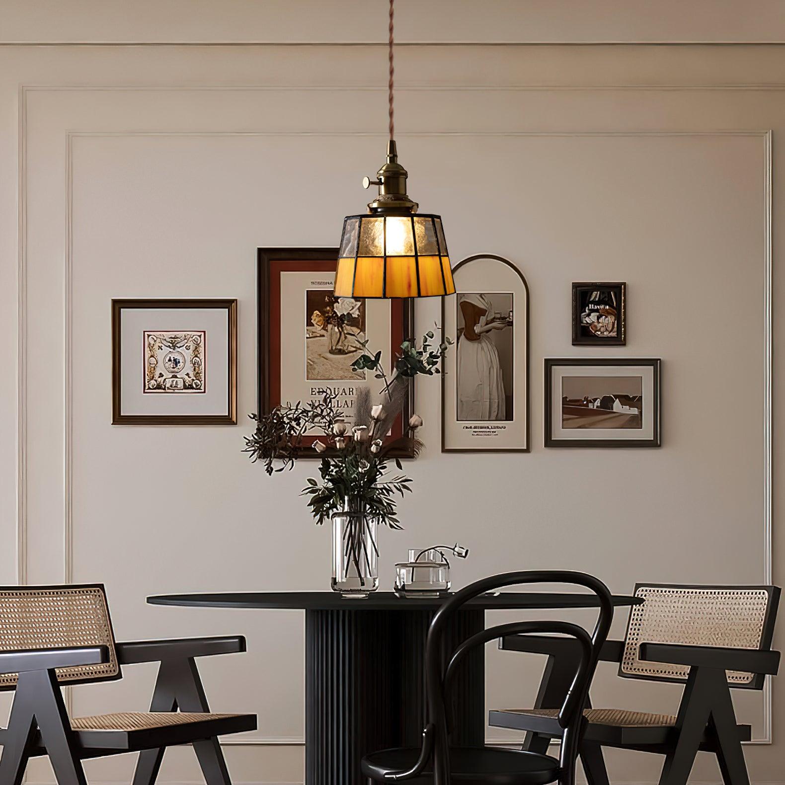 Lumen Stained Glass Pendant Light