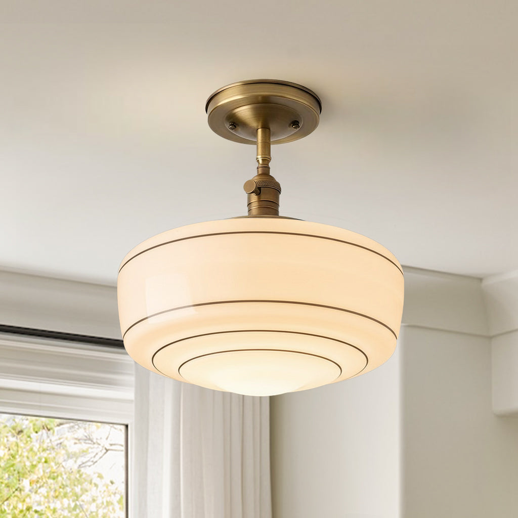Lumen Talos Round Glass Ceiling Light