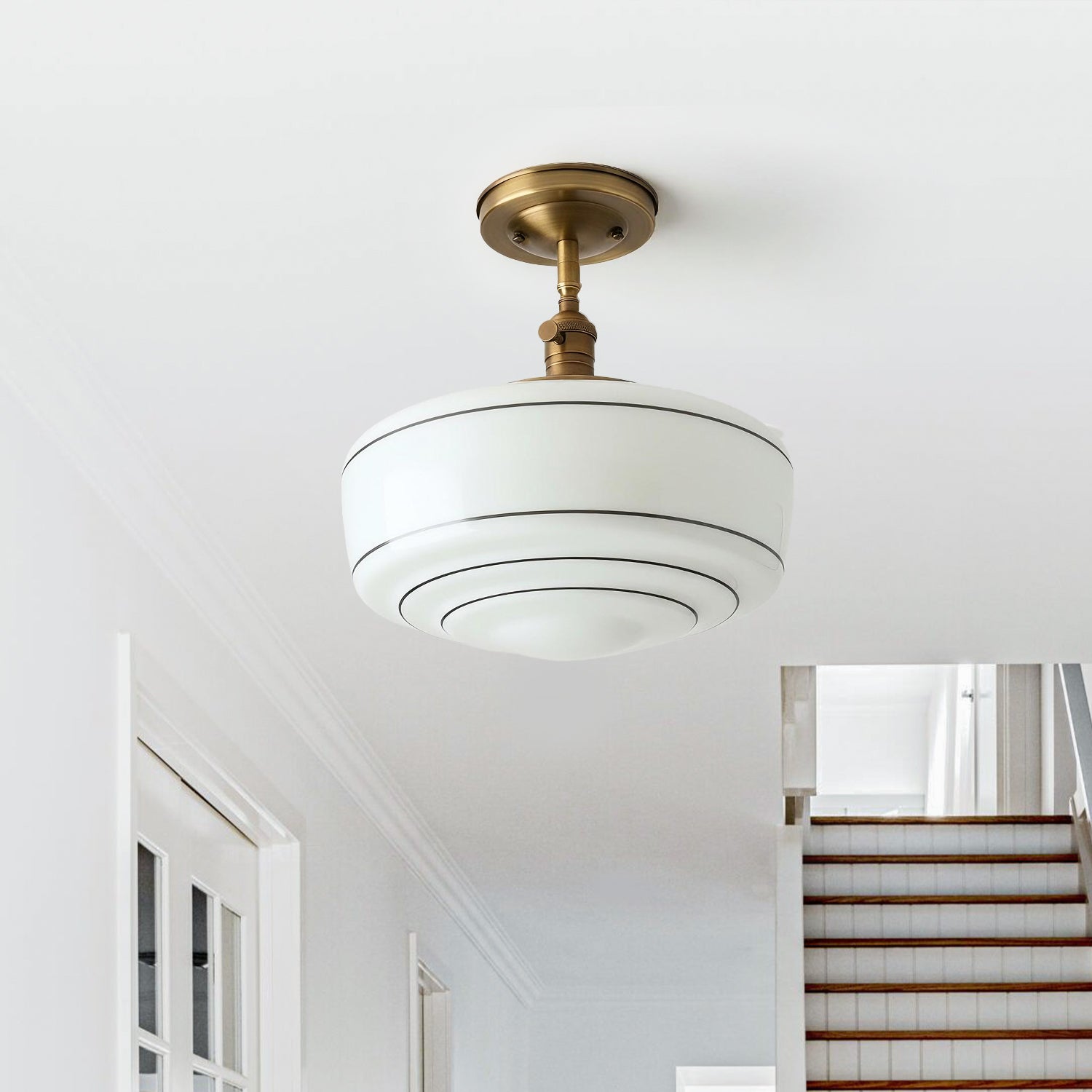 Lumen Talos Round Glass Ceiling Light