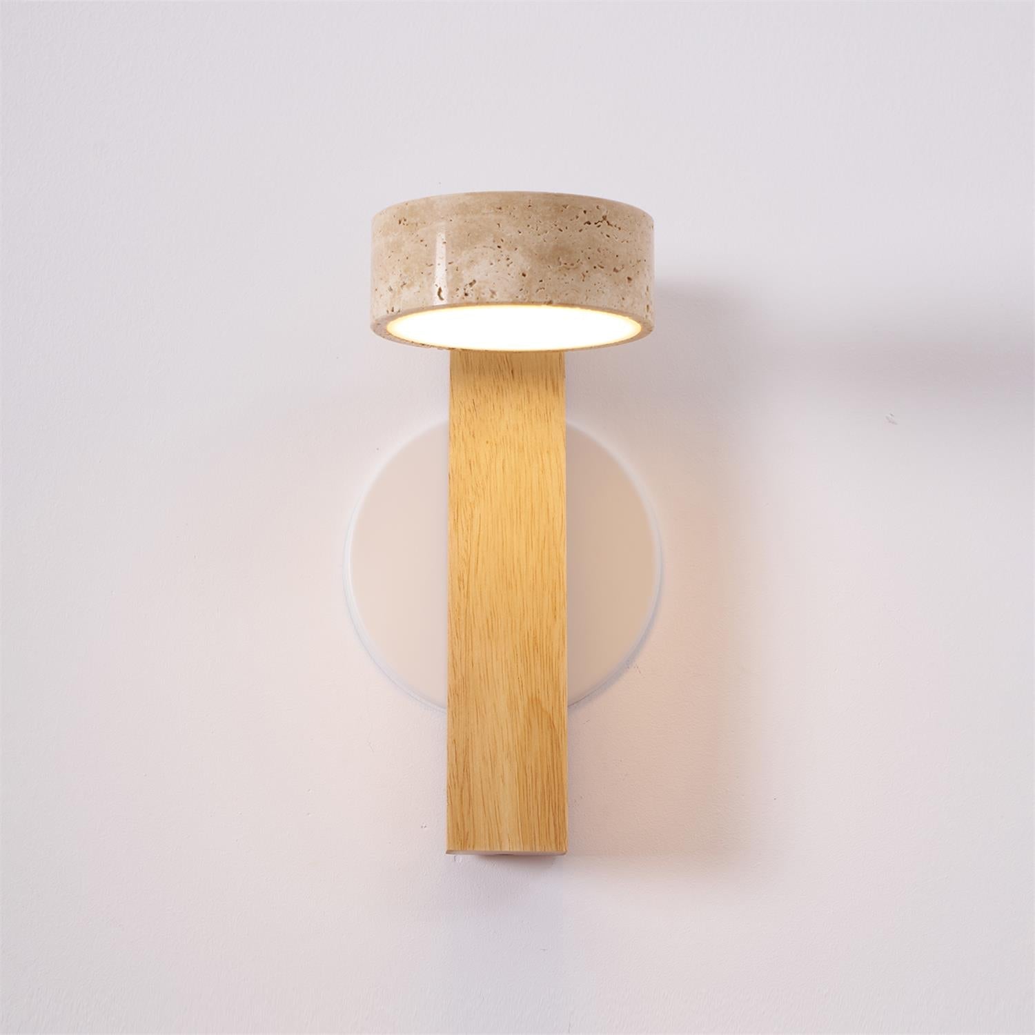 Lumen Tersus Travertine Wall Light