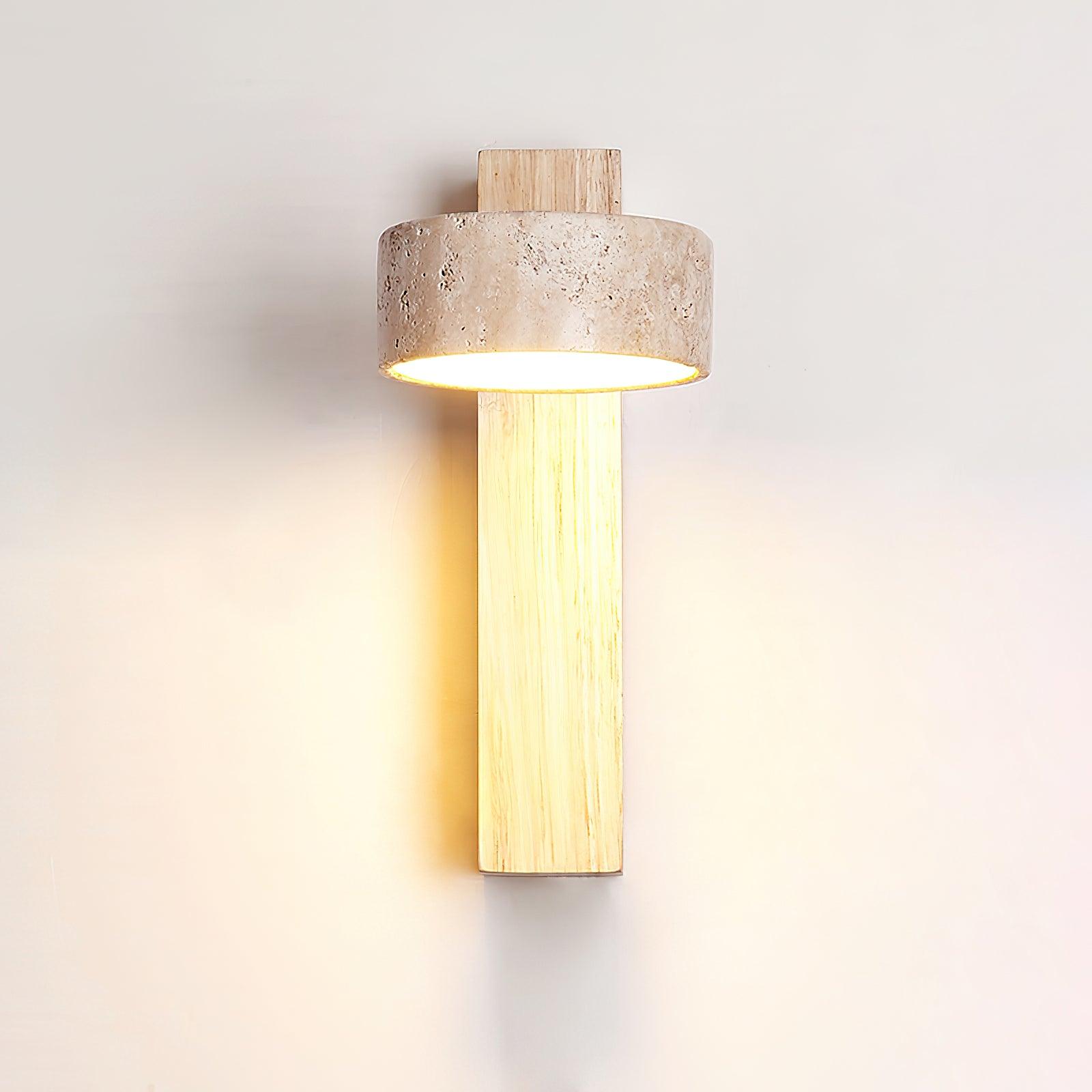 Lumen Tersus Travertine Wall Light