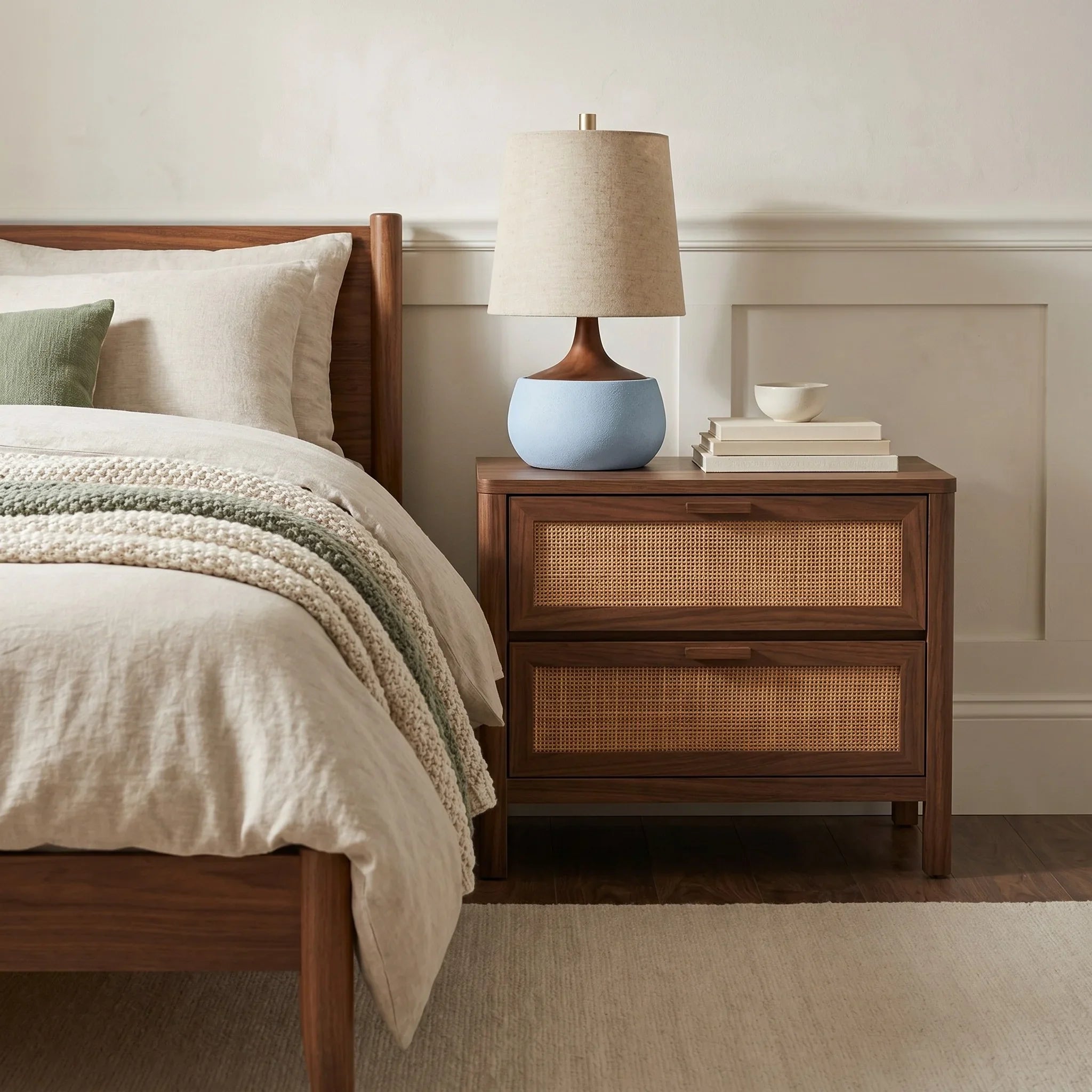 Lumen Thalyn Linen Cement Table Lamp