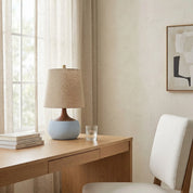 Lumen Thalyn Linen Cement Table Lamp