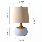 Lumen Thalyn Linen Cement Table Lamp