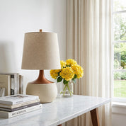 Lumen Thalyn Linen Cement Table Lamp