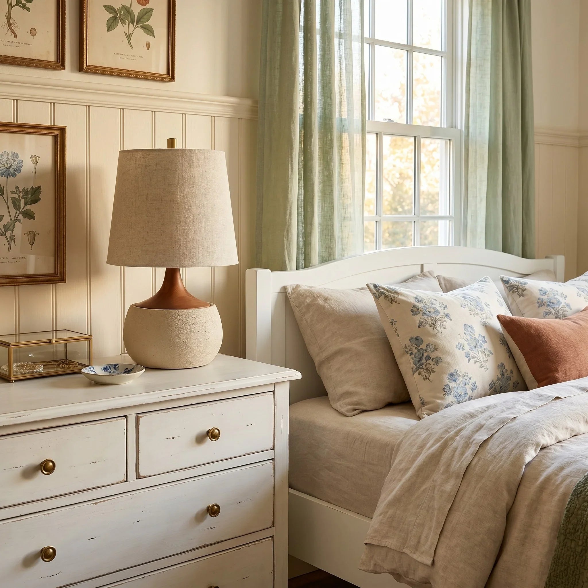 Lumen Thalyn Linen Cement Table Lamp