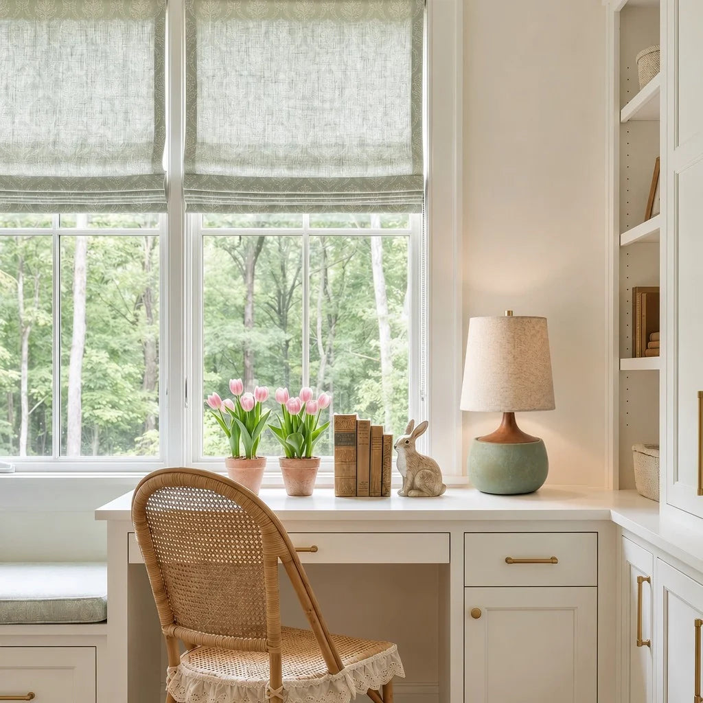 Lumen Thalyn Linen Cement Table Lamp