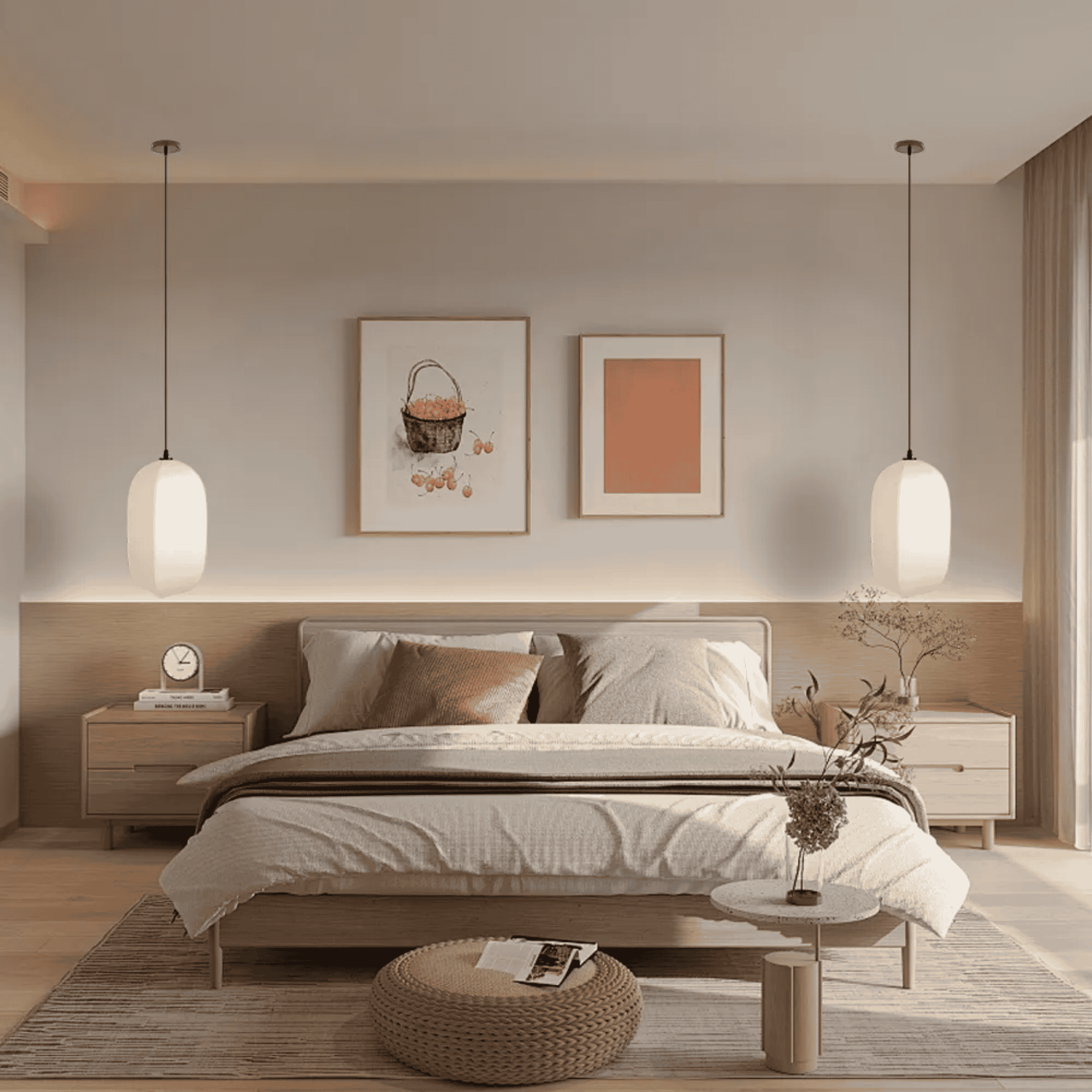 Lumen Kumo Linen Pendant Light