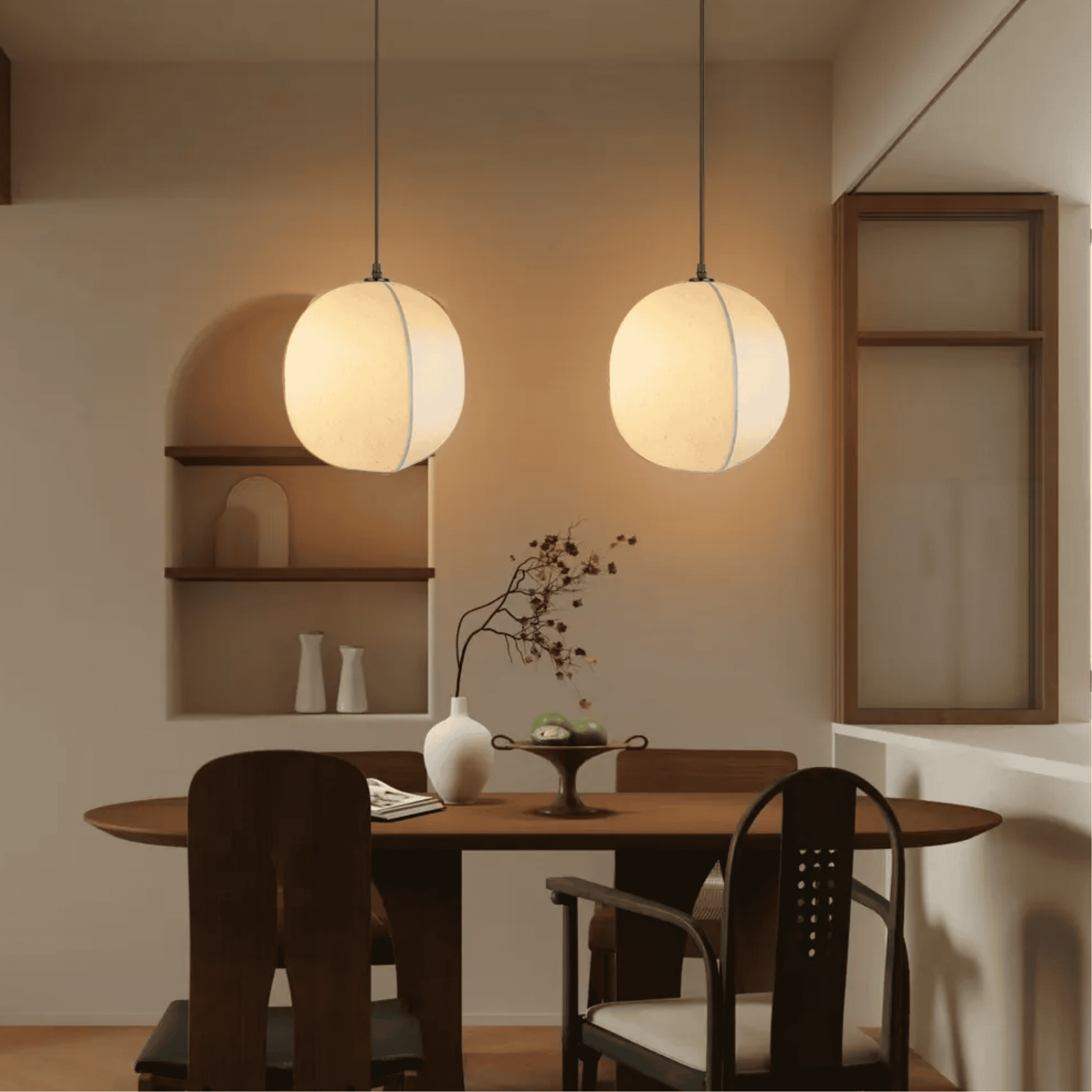 Lumen Kumo Linen Pendant Light