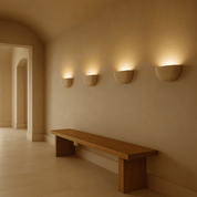 Lumen Travertine Stone Wall Lamp