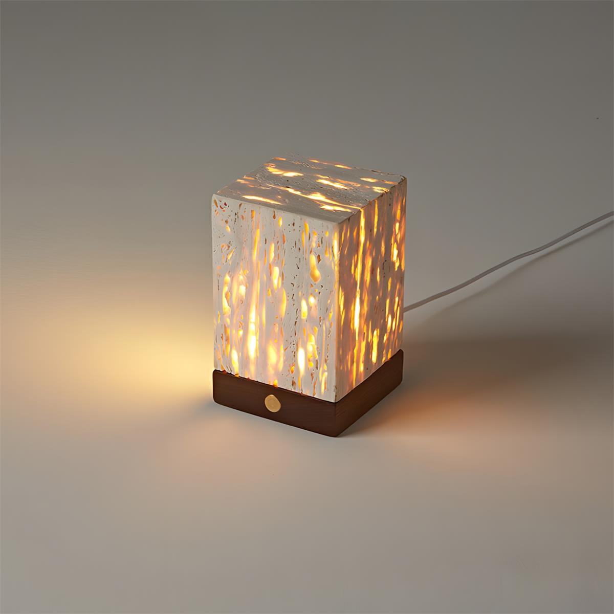 Lumen Velto Travertine Table Lamp