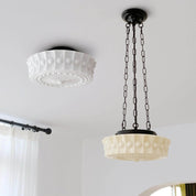 Lumen Frosted Cream Flush Mount