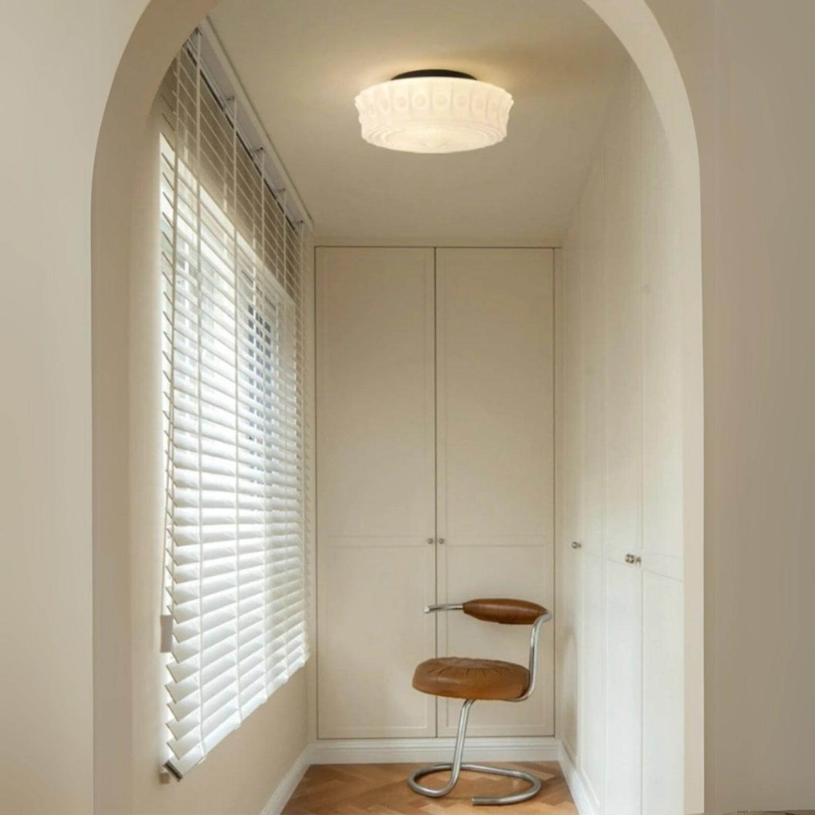 Lumen Frosted Cream Flush Mount